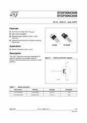 DataSheet STGF30NC60S pdf